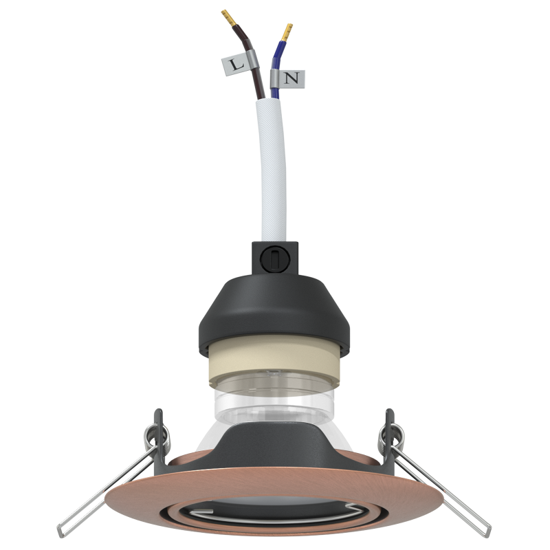 Einbau-Spotlights 6 Stück Rund GU10 Kupfer Ø90 mm Stahl