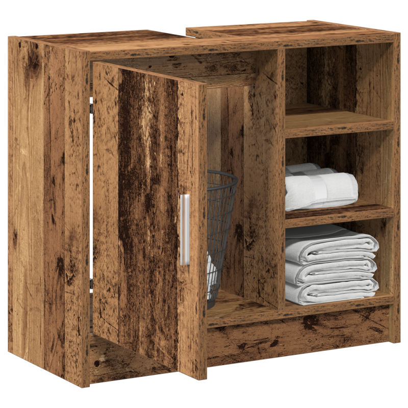 Waschtisch-Schrank Altholz 63x29x55 cm Massivholz