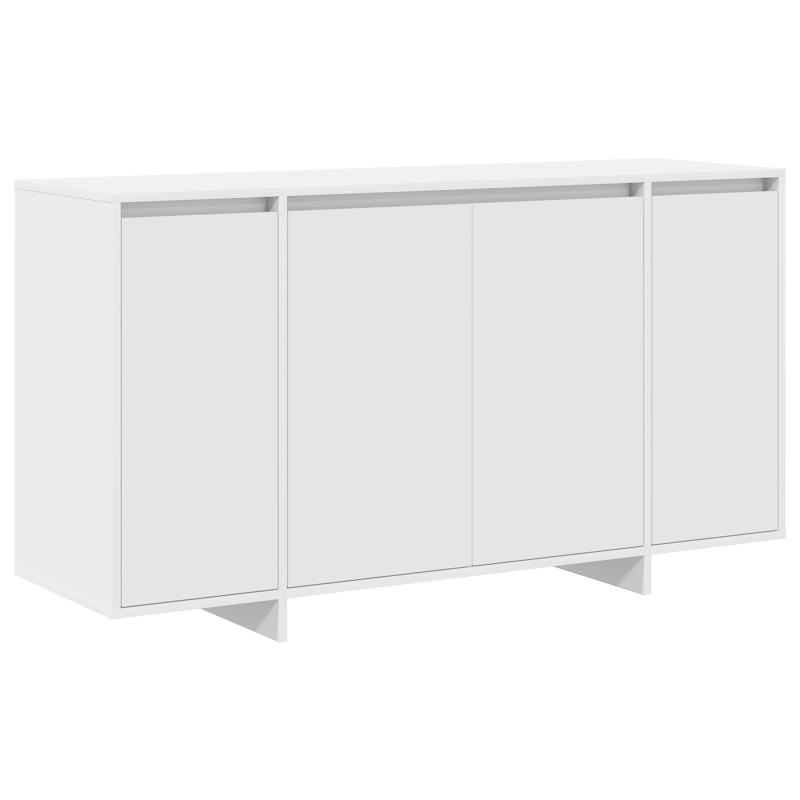 Weißes Sideboard Weiß Holz 135 x 41 x 75 cm Weißes Sideboard