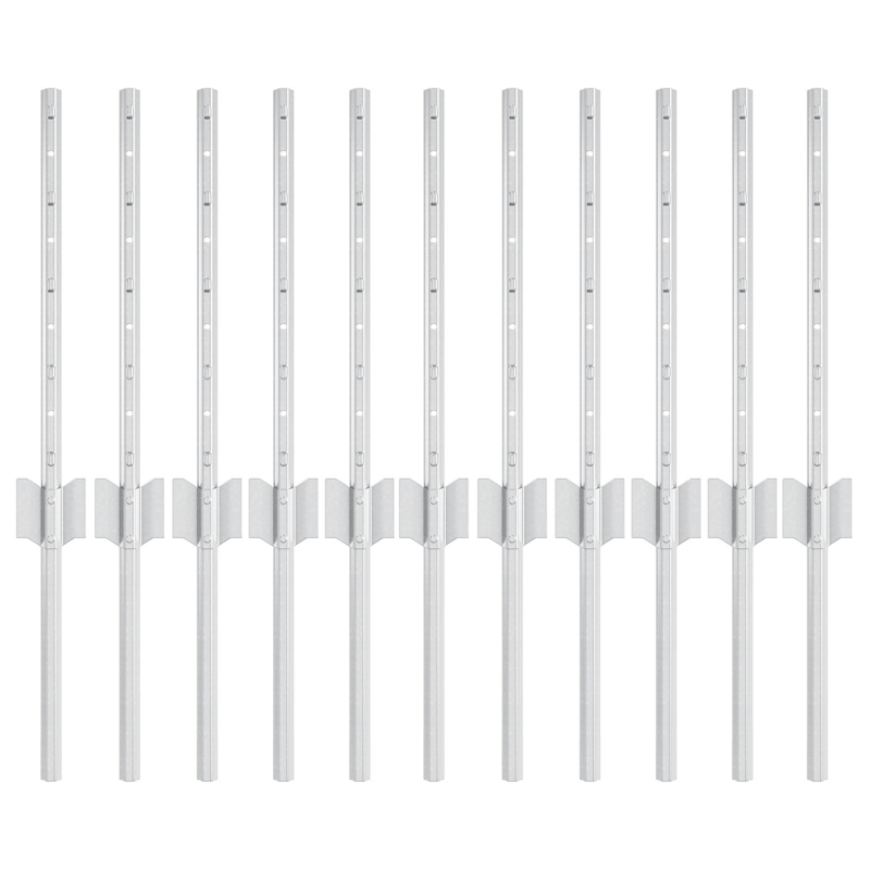 Zaunpfähle 11 Stück U-Kanal 40 cm Verzinkter Stahl