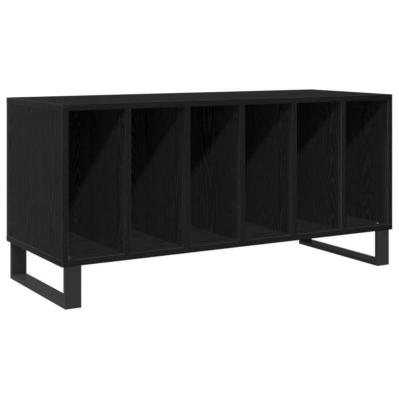 Record Cabinet Schwarz Eiche 100x38x48 cm Werkstoff