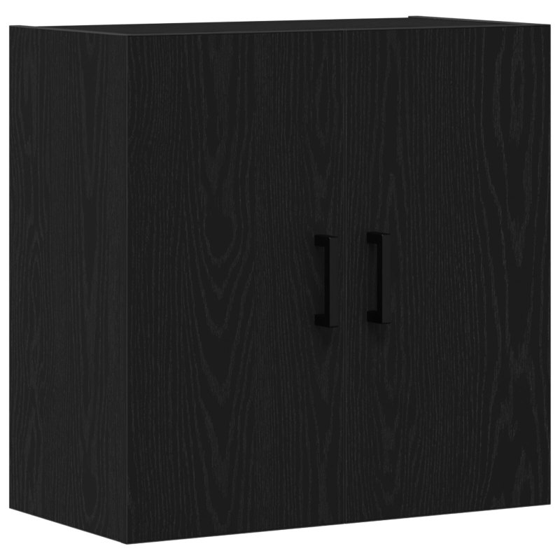 Wandregal Schwarzes Eichenholz 60x31x60 cm Engineered Wood