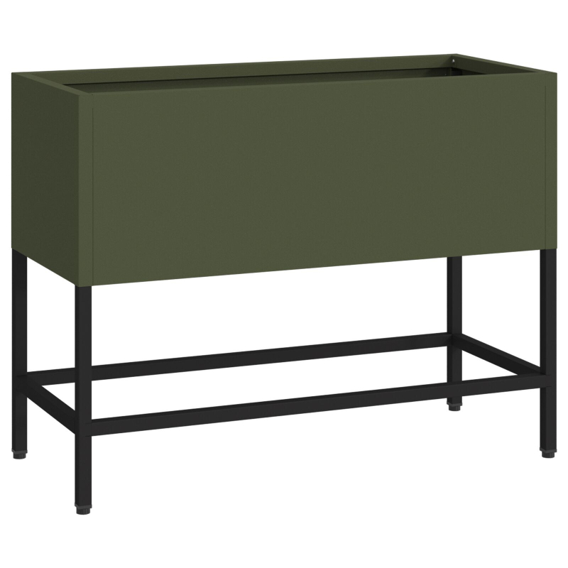 Hochbeet 60x26x45 cm Olivgrüner Stahl